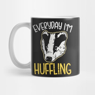 FUNNY STATEMENT: Everyday I&#39;m Huffling Badger Gift Mug